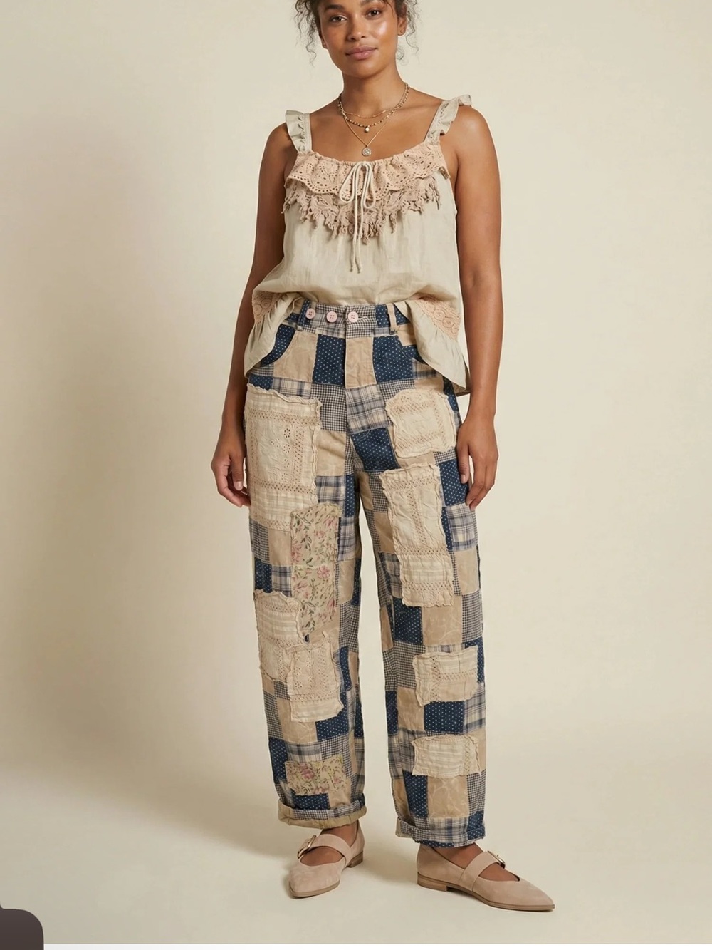 NWT Jaded Gypsy Traveling On Pants in Midnight Patch L/XL